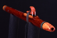 Red Hibiscus Native American Flute, Minor, High D-5, #H35I